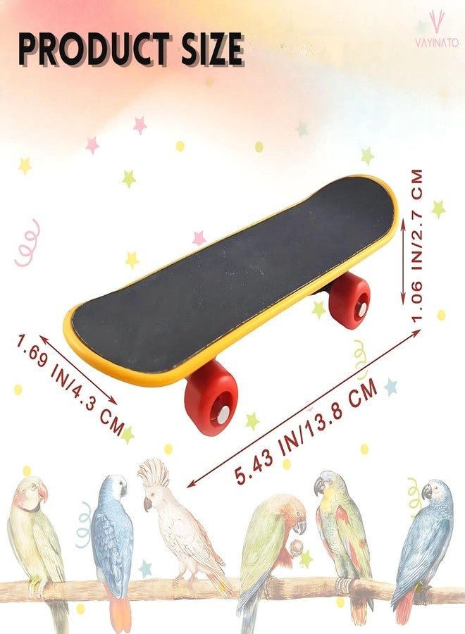 VAYINATO Petzlifeworld Bird Toys Parrot Toys Funny Intelligence Skate Board Toy Stand Perch Toy for Parakeet Cockatiels Bird Training Accessories - Image 5